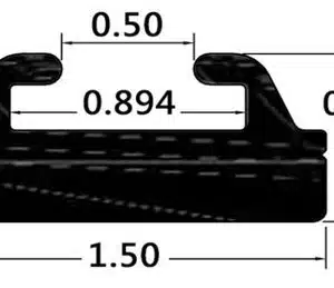Liukumuovi Ski-Doo / Lynx 142 cm B-profiili musta