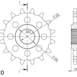 JT-Etuhammasratas F1126-16