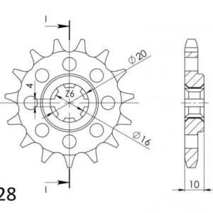 JT- Etuhammasratas F410-14