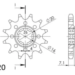 JT- Etuhammasratas F413-13