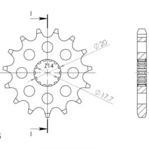JT- Etuhammasratas F558-20