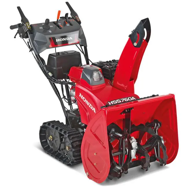 Honda lumilinko teloilla HSS 760A ETD