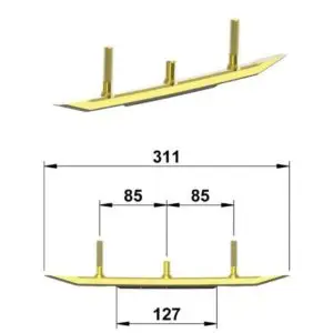Totaltek CA-06F Freeride ohjainraudat Arctic Cat / C&A / Polaris