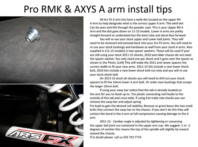 Tukivarsisarja Zbroz 36" Polaris Axys - Image 3