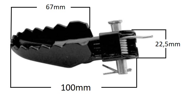 Mopon jalkatapit, taittuva crossimalli - Image 2