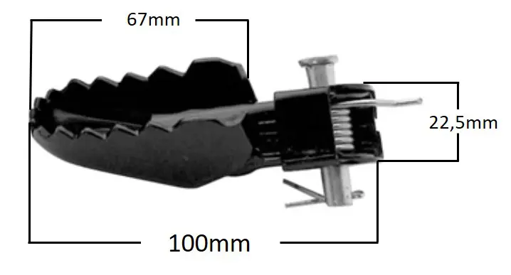 Mopon jalkatapit, taittuva crossimalli - Image 2