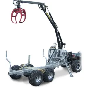 Mönkijän metsäkärry nosturilla Bronco Grapple Crane 350-II