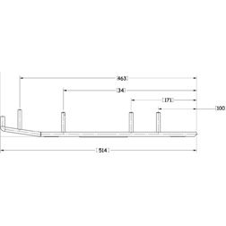 Sno-X Slasher Six Ohjausrauta pari 6″ Kovametalli 881-6130