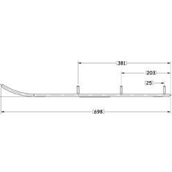 Sno-X Ripper Four Ohjausrauta pari 4″ Kovametalli