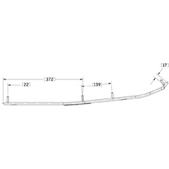 Sno-X Ripper Four Ohjausrauta pari 4″ Kovametalli