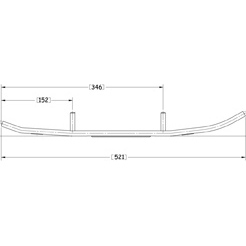 Sno-X Slasher Six Ohjausrauta pari 6″ Kovametalli 881-6455
