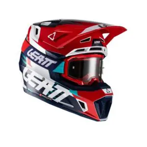 Leatt crossikypärä Moto 7.5 V22, Royal+ ajolasit Velocity 4.5