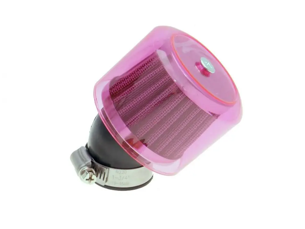 Ilmasuodatin, Air-System, Punainen, Kiinitys Ø 35mm, 45° (Ø 70mm x p. 55mm)