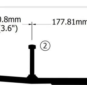 Sno-X Slasher Six Ohjausrauta pari 6" Kovametalli 881-6780