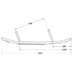 Sno-X Ripper Four Ohjausrauta pari 4″ Kovametalli