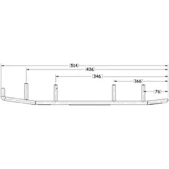 Sno-X Slasher Six Ohjausrauta pari 6" Kovametalli 881-6642