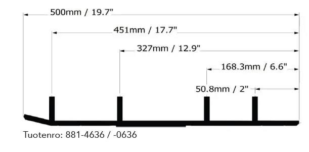 Sno-X Defender Ohjausrauta pari Yamaha