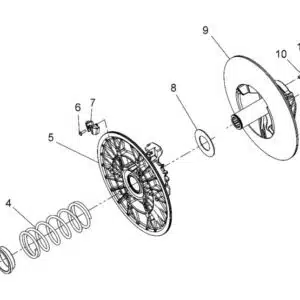 Polaris DRIVEN CLUTCH ASSEMBLY  CV TEC 1323164