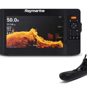 Raymarine Element 9 HV + HV-100.02 anturi + Pohjois-Eurooppa kartoilla.