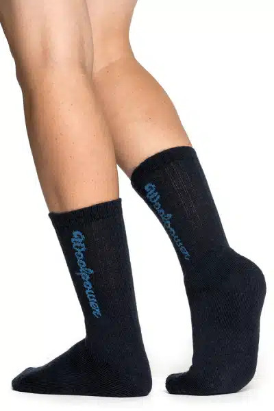 Woolpower Socks Logo 400 musta 40/44