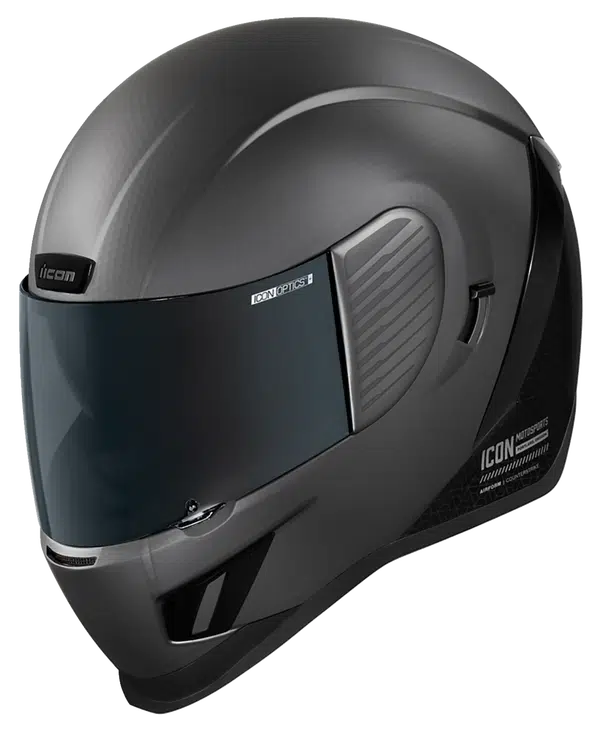 Icon moottoripyöräkypärä Airform Counterstrike MIPS, hopeanharmaa