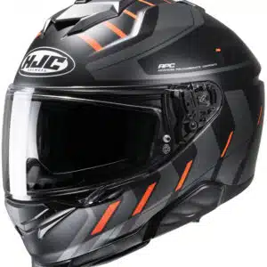 HJC moottoripyöräkypärä i71 Simo musta / harmaa / oranssi