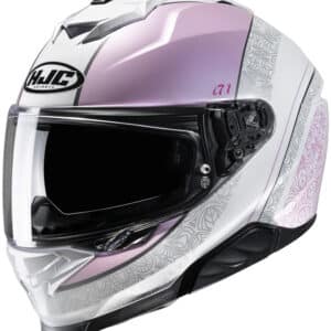 HJC moottoripyöräkypärä i71 Sera valkoinen / pinkki
