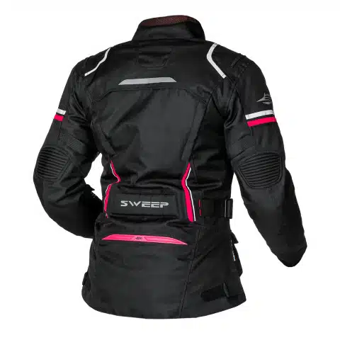 Sweep naisten moottoripyöräajotakki Outback, musta / fuksia - Image 2