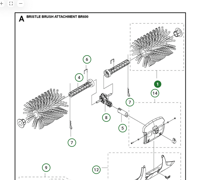 Husqvarna Husqvarna Vaihtoharjat SR600 harjalaitteeseen 5889365-01