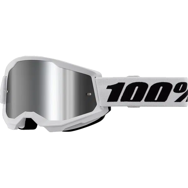 100% Ajolasit Strata 2, valkoinen - hopea peililinssi