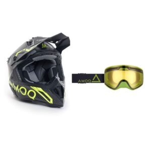 Amoq Friction Carbon Hi-Vis + Vision Vent+ musta/ vihreä