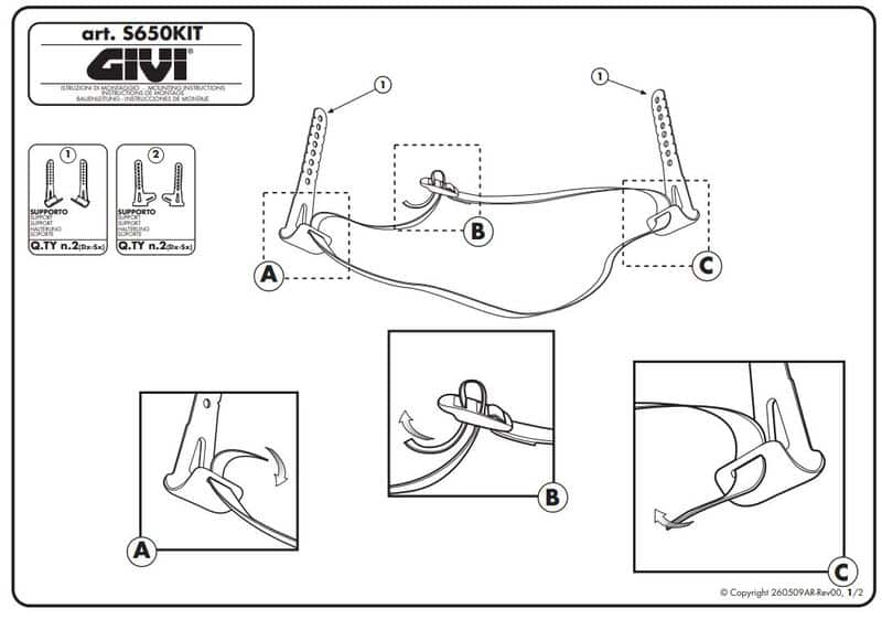 Givi kiinnikesarja lasten istuimelle