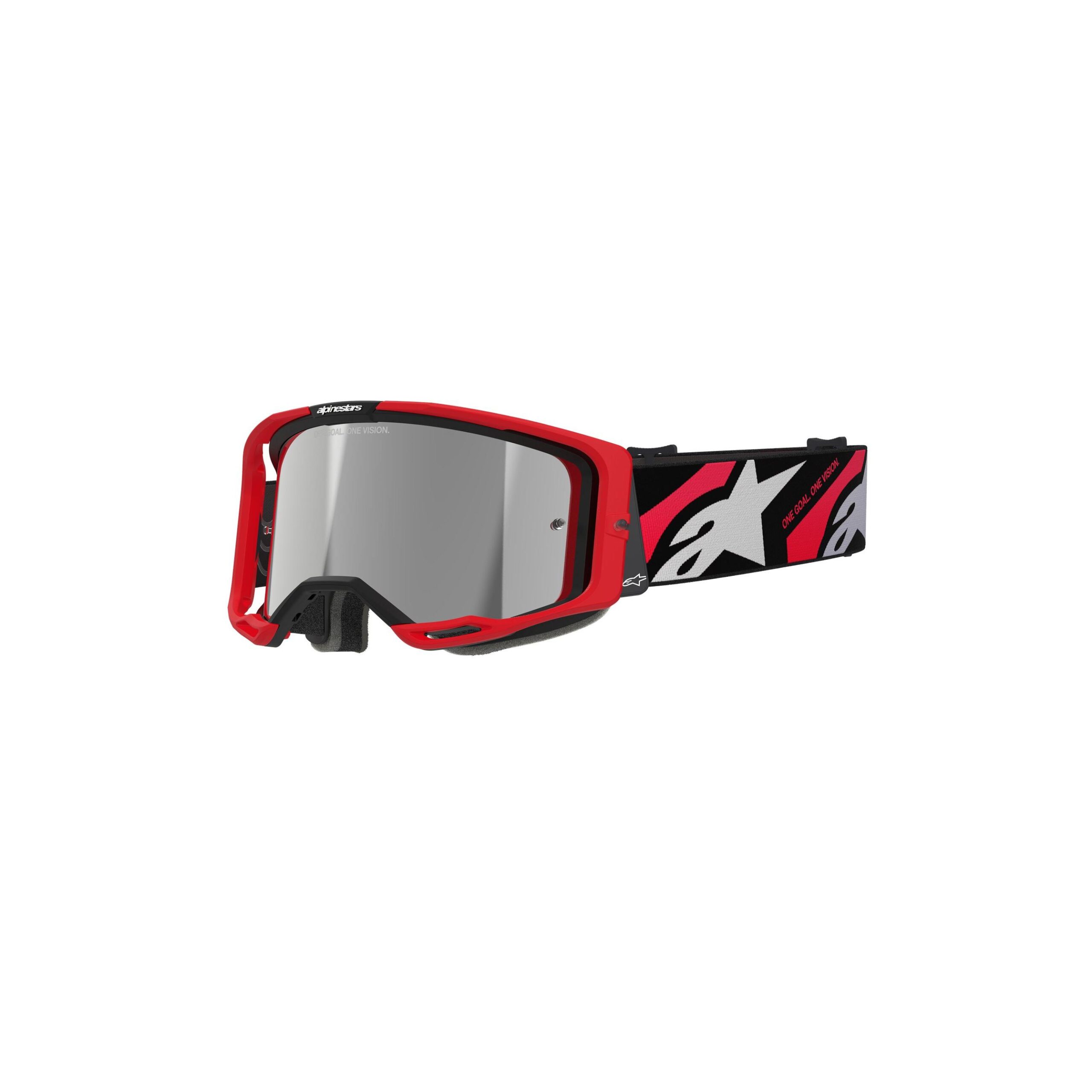 Alpinestars Ajolasit Vision 8 LUAR Punainen/Musta Hopea peili