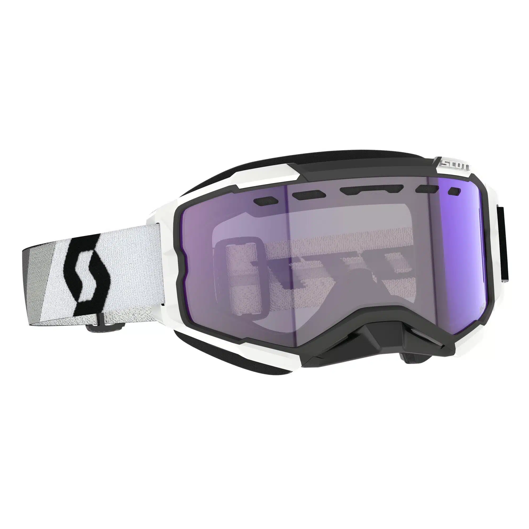 Scott Goggle Fury LS Snow Cross premium black/white / light sensitive blue chrom