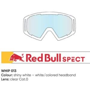 Spect Red Bull Whip MX Goggles Singel lens white clear
