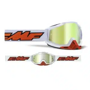 FMF POWERBOMB Goggle Rocket Valkoinen – Peili True Kulta Linssi