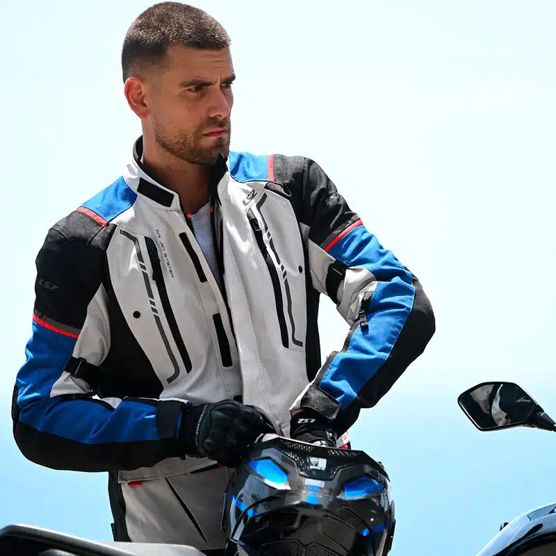 LS2 ajotakki Narvik, harmaa / sininen / musta - Image 3