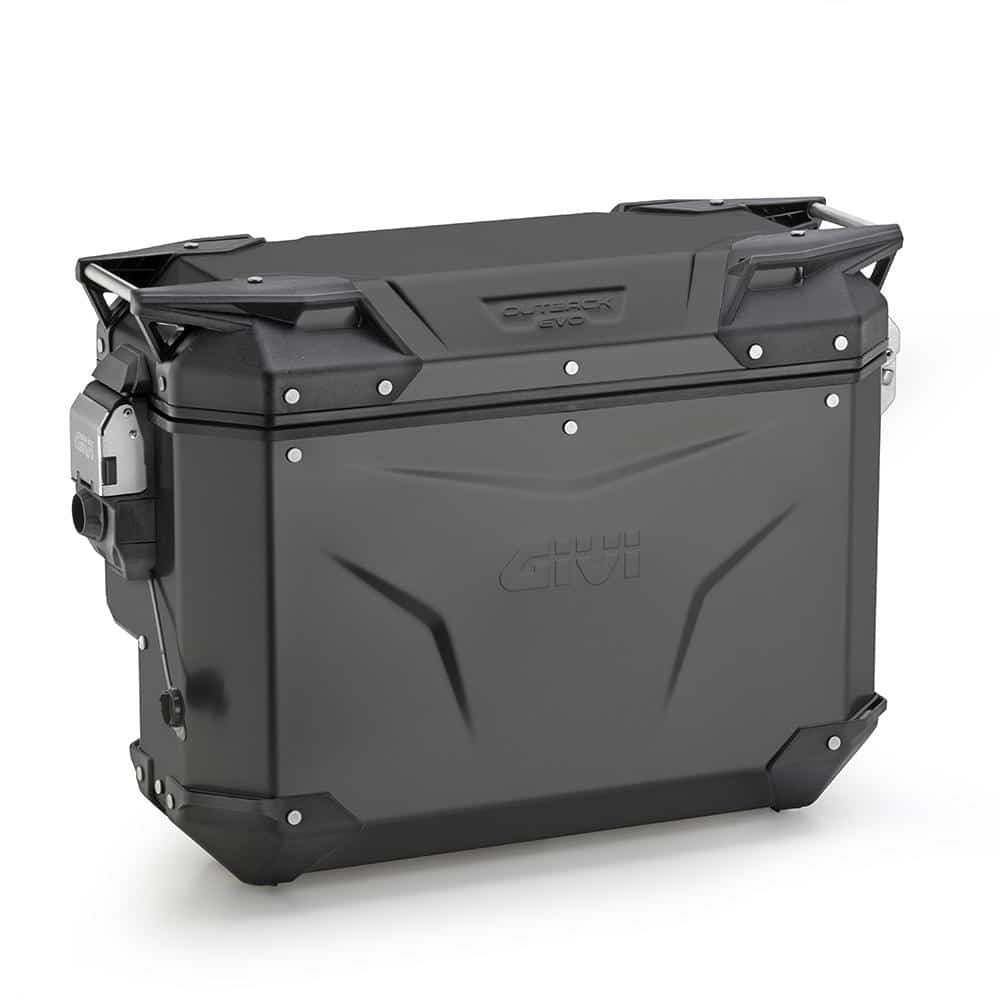 Givi Trekker Outback EVO Cam-Side, Black alum., right, 37 ltr, sold without lock