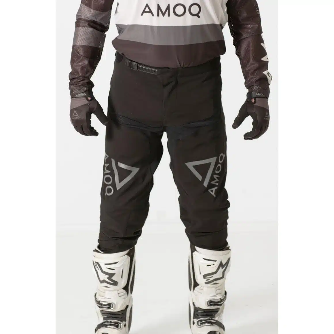 AMOQ Airline Stretch Ajohousut Musta/Harmaa