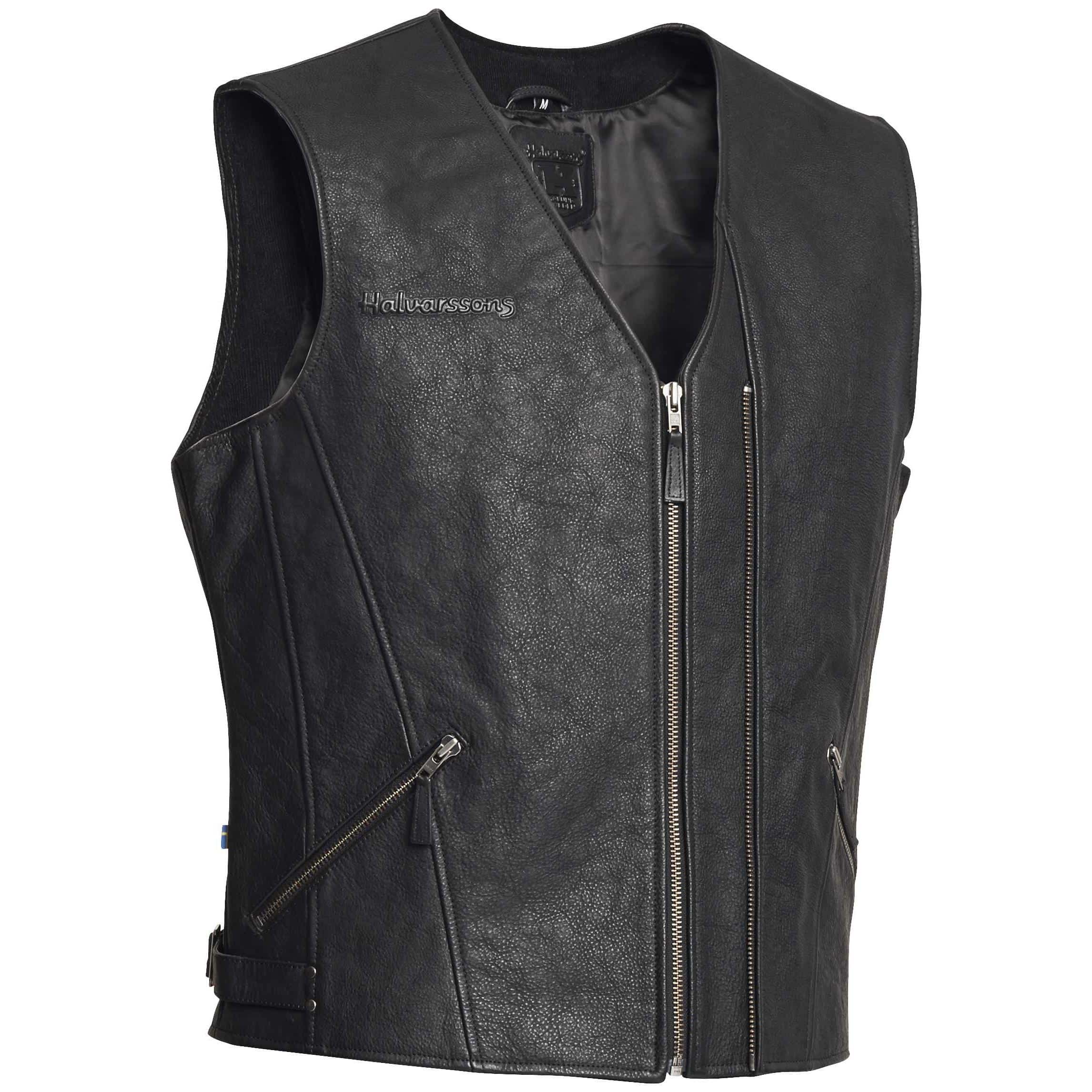 Halvarssons Nahkaliivi Cut Musta