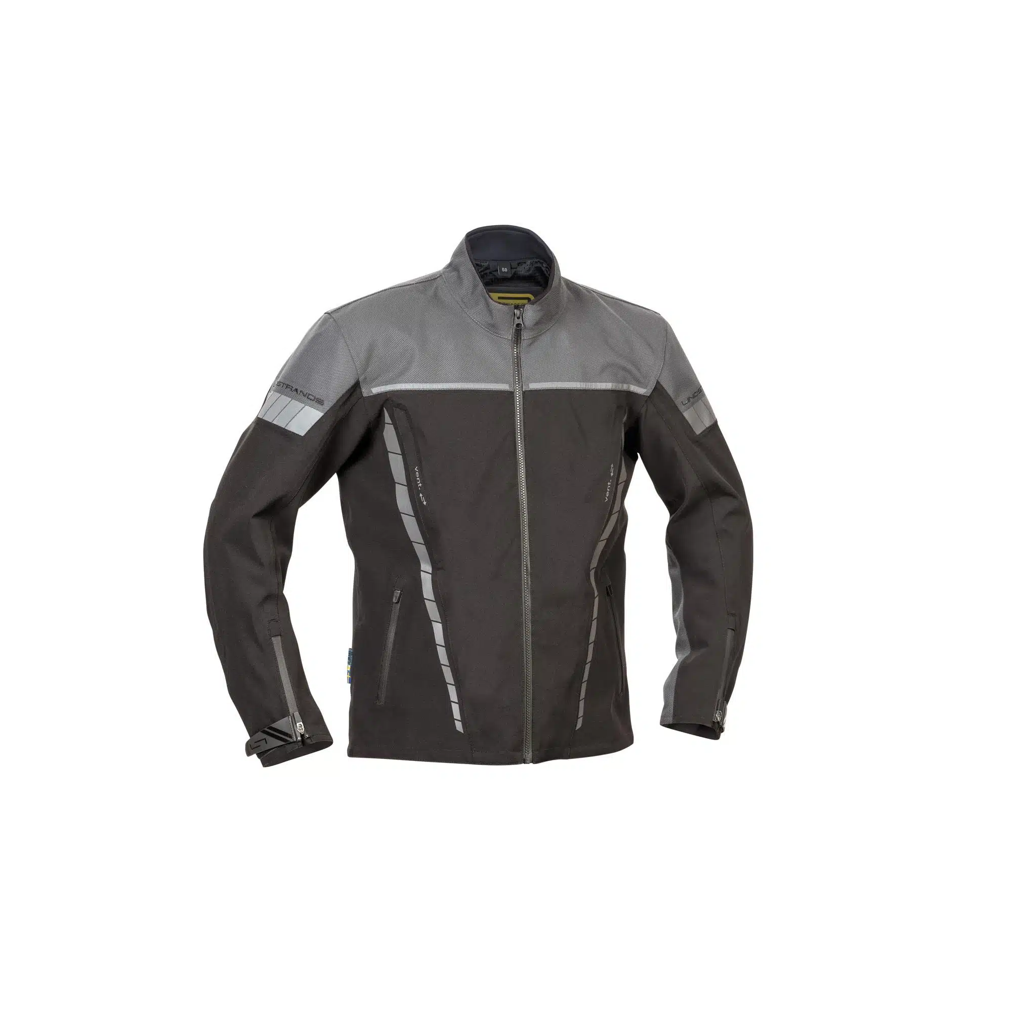 Lindstrands moottoripyöräajotakki Bydalen, musta / teräksenharmaa