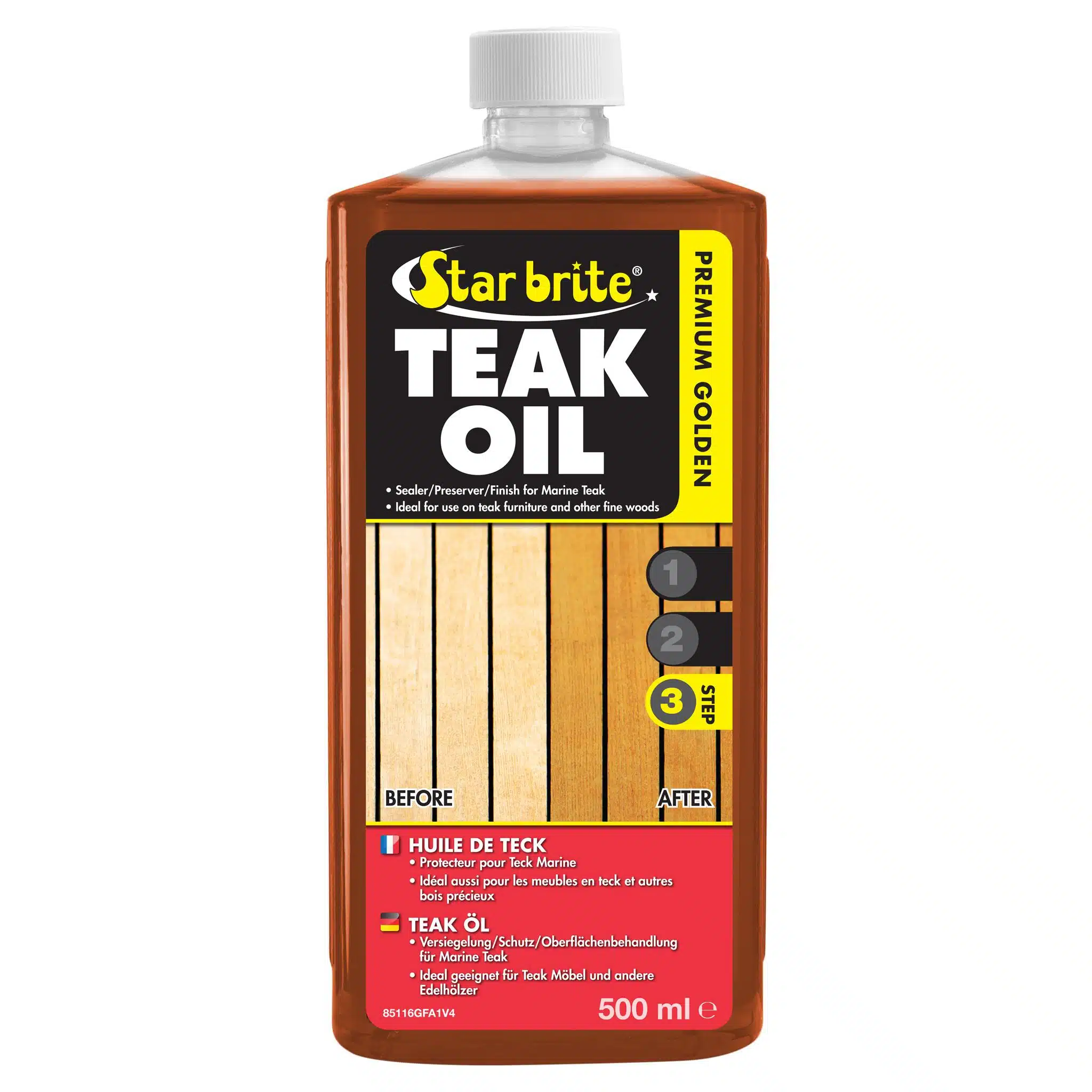 Star brite Premium Teak Oil Teak öljy uv-suoja 500ml 136-85116