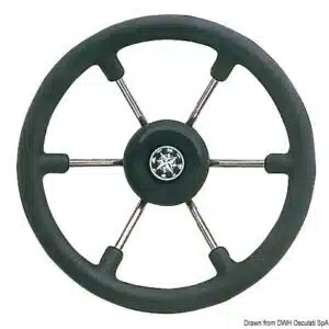 Osculati SS steering wheel black 340 mm M45-139-33