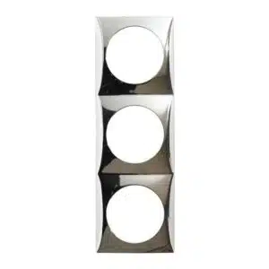 Berker Frame triple vertical/horizontal mounting chrome 494-918192518