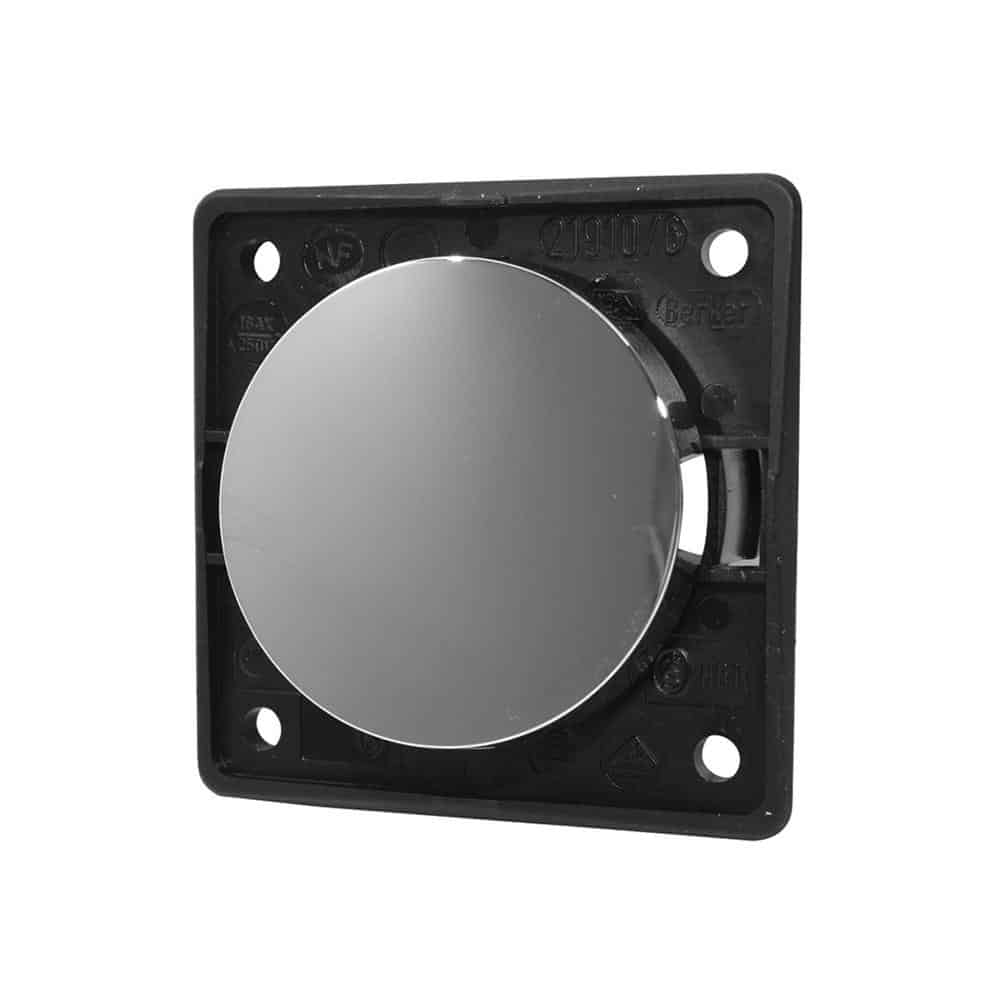 Berker On/Off Rocker Switch 1-pole 16 A, 250 VAC chrome 494-936512518