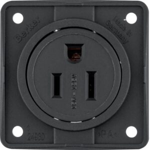 Berker Outlet USA/CANADA, NEMA 5-15R, 125V, 15A black 494-962632513