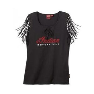 Indian naisten tank-toppi hapsuilla, musta