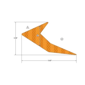 DECAL-REFLECTOR AMBER LH 7179545