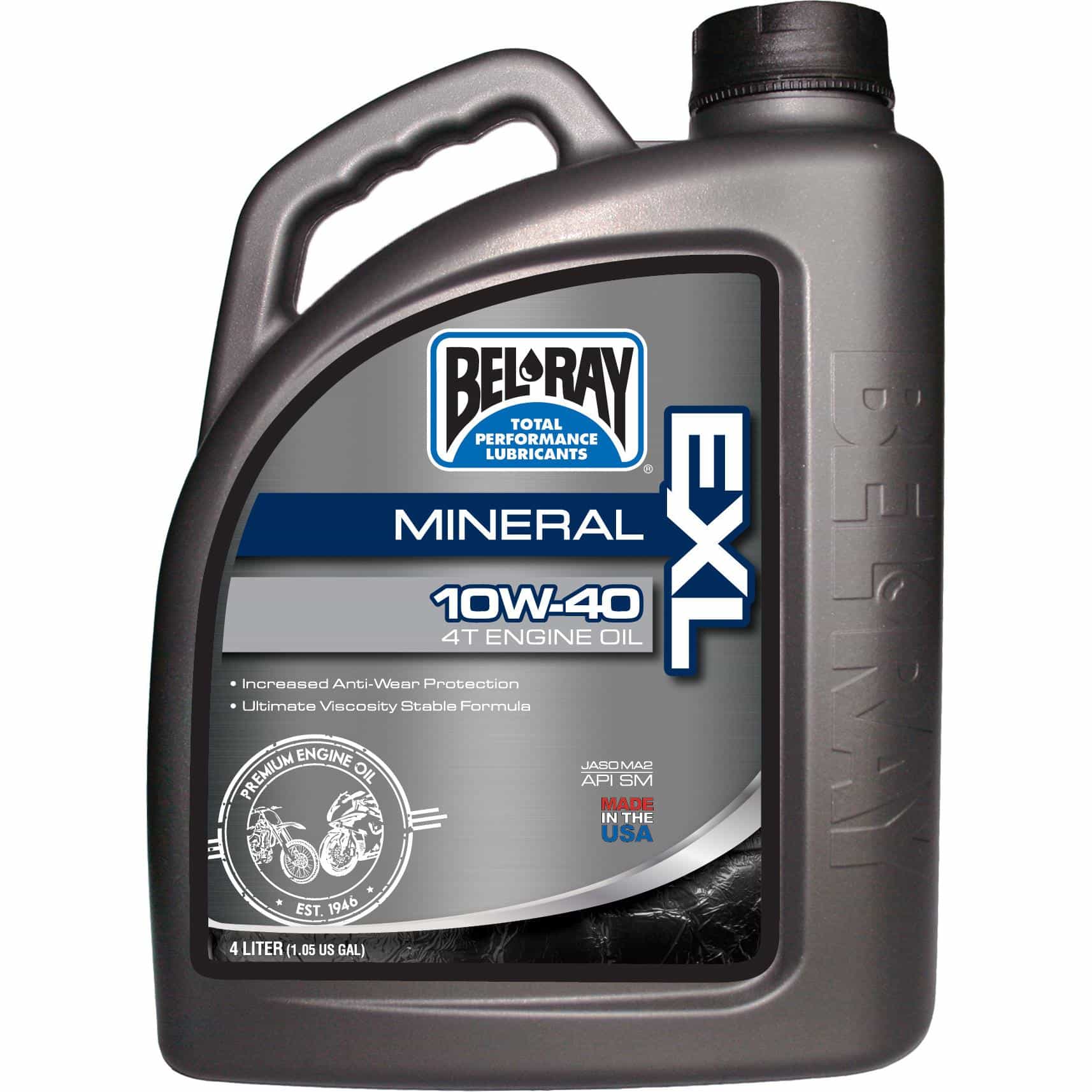 Bel-Ray EXL 10W-40 Mineral 4T Engine Oil 4L 55-806-004