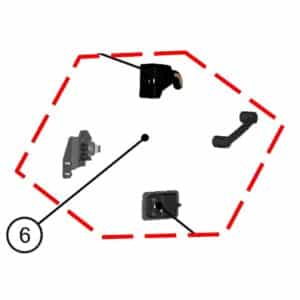 DFK Oven Lukko- ja stopparisarja Oikea Polaris Ranger 570 Midsize 2022-> 723-32S09U02-50PKM004
